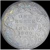 Image 1 : Silver One Rupee Coin of Victoria Empress of Bombay mint of 1900.