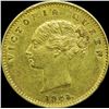 Image 2 : Gold One Mohur Coin of Victoria Queen of Calcutta Mint of 1841.