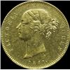 Image 2 : Gold One Mohur Coin of Victoria Queen of Calcutta Mint of 1841.