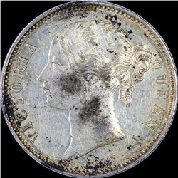 Error Silver One Rupee Coin of Victoria Queen of 1840.