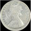 Image 2 : Error Silver One Rupee Coin of Victoria Queen of 1862.