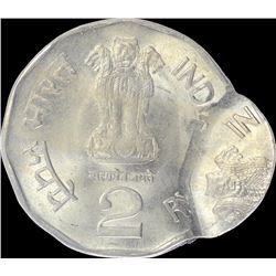 Error Cupro Nickel Two Rupees Coin of Sardar Vallabhai Patel of 1996.