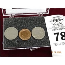 A 3-Pc. Set of V-Nickel, Indian & Buffalo