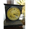 Image 1 : Vintage Mantle Clock - Metal Case, Key & Pendulum Inside