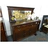 Image 1 : Brass Accent Mahogany Hutch