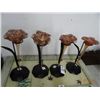 Image 1 : 4 Art Glass Flowers - 4 Times the Money