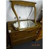 Image 1 : Oak 2 Over 2 Dresser w/Mirror