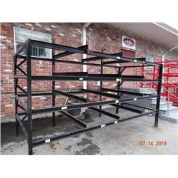 Black Steel Appx. 7' T x 14' W x 6' D Stock Rack  - Welded Frame