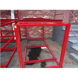 Red Steel Appx. 5' T x 9' W x 4' D Stock Rack - Welded Frame