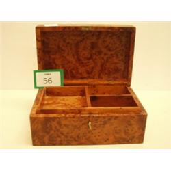 Small late Victorian burr yew wood box with c…