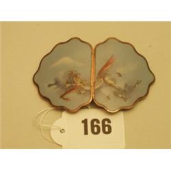 Enamel on copper decorative belt buckle…