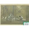 Image 1 : Signed drawing of dogs in barn…
