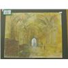Image 1 : Framed watercolour of an interior of cathedra…