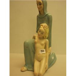 1930s Lenci pottery figurine, 16" high of a c…