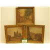 Image 1 : Three late19c framed oils on panel indistinct…