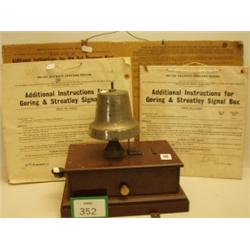 Goring and Streatley signal box bell with ins…