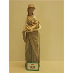 Lladro figure of a lady with a baby, 15" high…