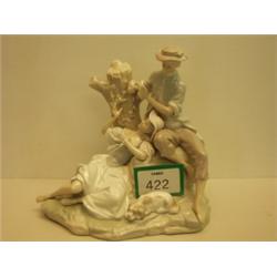 Lladro figure of a girl with a lamb…