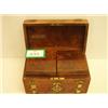 Image 1 : Victorian walnut tea caddy, banded in brass…