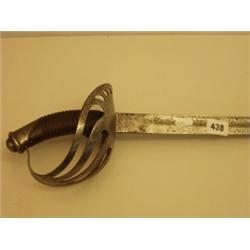 Pistol grip single edge bladed sword, blade b…