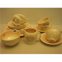 Susie Cooper pink and cream floral part tea s…