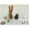 Image 3 : Mini Cat and Rabbit Effigy Lot