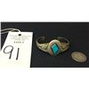 Image 3 : Navajo Sterling and Turquoise Bracelet