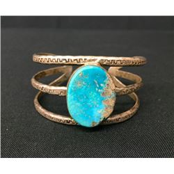 Vintage Navajo Sterling and Turquoise Bracelet