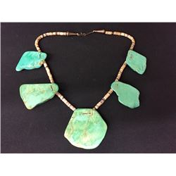 Vintage Pueblo-Style, Large Turquoise Necklace