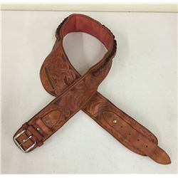 Tooled Leather Gun Belt