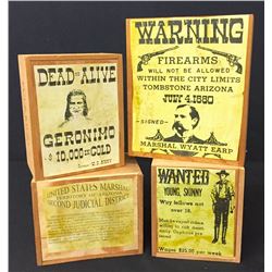 Vintage “Westernized” Wood Cigar Boxes