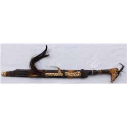 Antique Dayak Mandau Sword from Indonesian