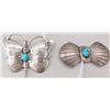 2 Sterling Butterfly Pins
