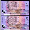 Image 1 : Australia, Five Dollars, 2002, MacFarlane/Henry, (R220aL), EA02 129109-10, Last Prefix
