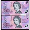 Image 2 : Australia, Five Dollars, 2002, MacFarlane/Henry, (R220aL), EA02 129109-10, Last Prefix