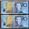Image 1 : Australia, Ten Dollars, 1998, MacFarlane/Evans, (R318cL), GL98 527216-17, Last Prefix