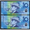 Image 2 : Australia, Ten Dollars, 1998, MacFarlane/Evans, (R318cL), GL98 527216-17, Last Prefix