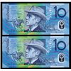 Image 2 : Australia, Ten Dollars, 2002, MacFarlane/Henry, (R320aF), AA02 172881-82, First Prefix