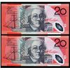 Image 2 : Australia, Twenty Dollars, 2002, MacFarlane/Henry, (R420aL), KM 02 992865-66, Last Prefix