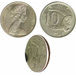 Australia, Ten Cent, 1975 (Clamshell Mint Error)