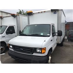 2004 FORD E-350 SUPERDUTY, CARGO VAN, WHITE, VIN # 1FDWE35L14HB12177