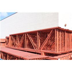 1 - 18' X 36" HEAVY DUTY ORANGE CANTILEVER UPRIGHT & 6 - 8' CROSSBARS