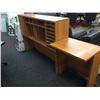 Image 2 : BIRCH L-SHAPED EXECUTIVE DESK WITH HUTCH AND ROLLING FILE PEDESTAL