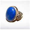 Image 2 : Art Nouveau Sterling Silver Blue Lapis Lazuli Statement