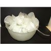Image 2 : Punch Bowl Set Footed Cups Frosted Glass Tiara 25