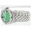 Image 7 : Rolex Stainless Steel Diamond and Emerald DateJust Men's Watch