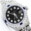 Image 1 : Rolex Stainless Steel Diamond and Sapphire DateJust Ladies Watch