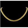 Image 1 : 0.45 ctw Black Diamond Necklace - 18KT Yellow and White Gold