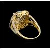 Image 3 : 4.39 ctw Aquamarine and Diamond Ring - 14KT Yellow Gold