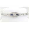 Image 1 : 0.46 ctw Diamond and Sapphire Bracelet - 18KT White Gold